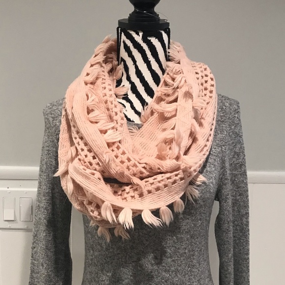BP Tassel Open Knit Infinity Scarf - Picture 4 of 6